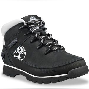 NIB Timberland Womens Euro Sprint Mid Hiker Hiking Boots Black Nubuck Size 6.5